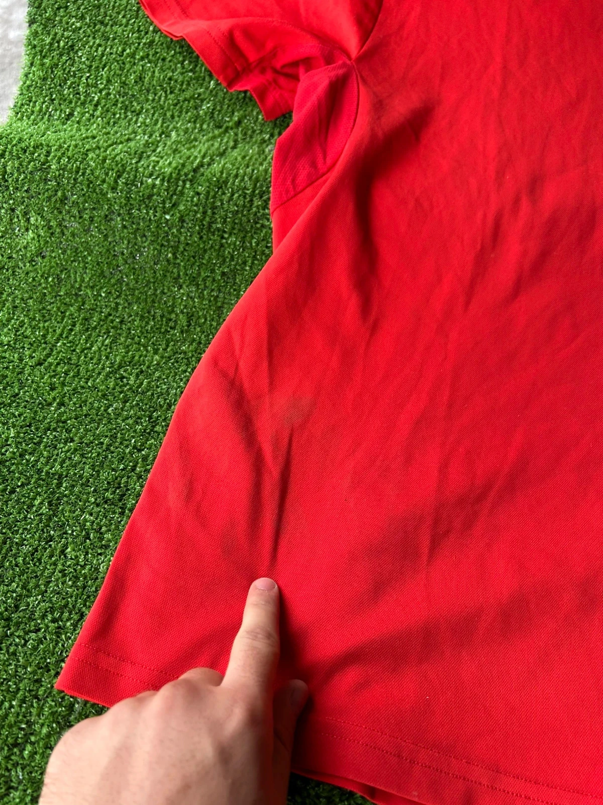 Red plain Quechua jersey t-shirt size xl – photo 4